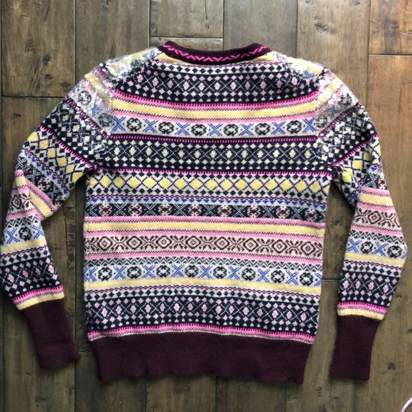 J.Crew Sequin Fair Isle Nordic 100% Lambswool - Picture 8 of 8